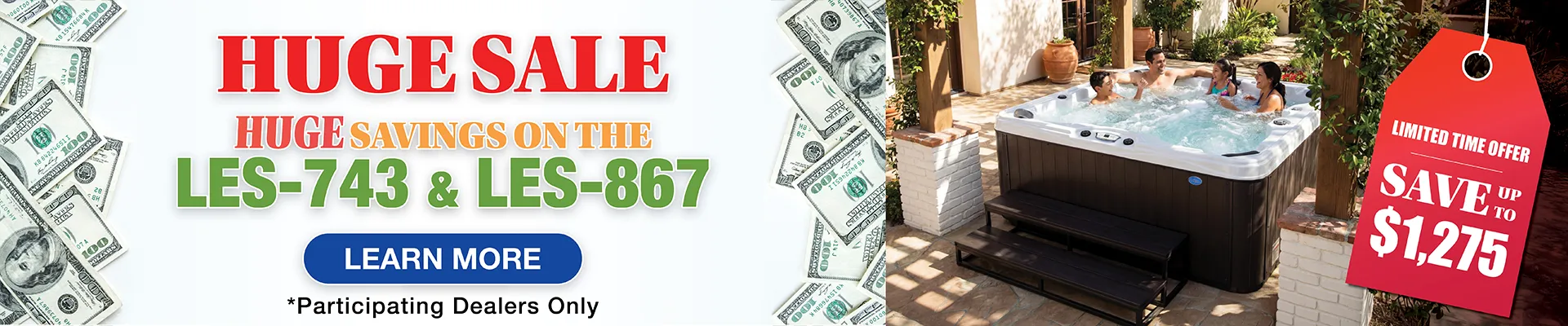 Calspas hot tub being used in a family setting - Perris